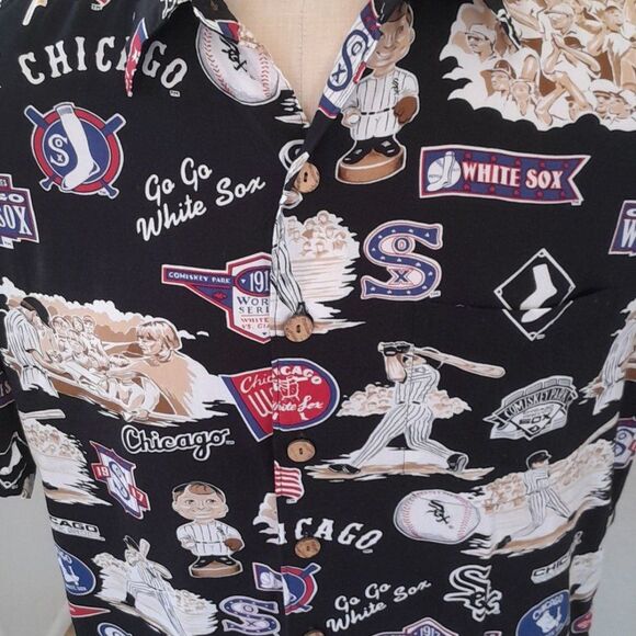 Reyn Spooner White Sox Vintage button up Shirt - Picture 10 of 12